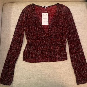 Zara Lightweight Red and Black Long Sleeve